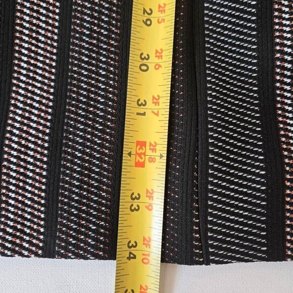 Chico's Womens Striped Longline Shine Duster Cardigan Jacket Black Size 1 (8/10) - Picture 9 of 13